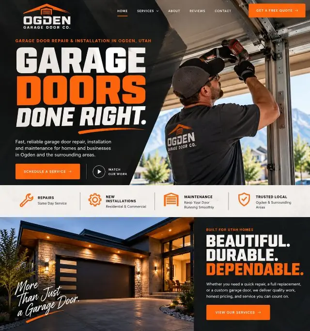 Ogden Garage Door Co. website