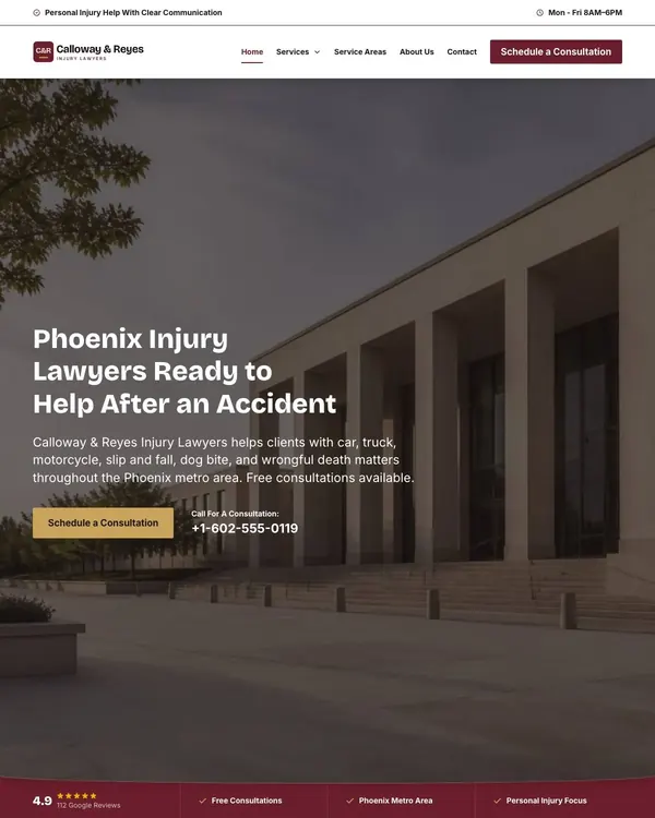 Calloway & Reyes website template