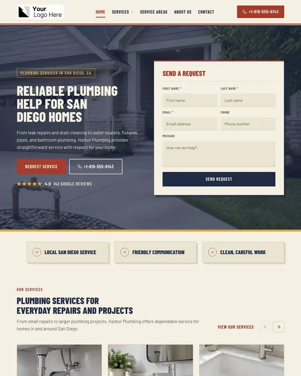 Harbor Plumbing – Classic website template